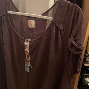 Free people brown short sleeve